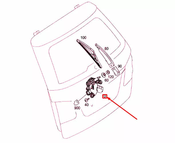 NEW MERCEDES-BENZ A W176 REAR WIPER MOTOR A1769066300 ORIGINAL