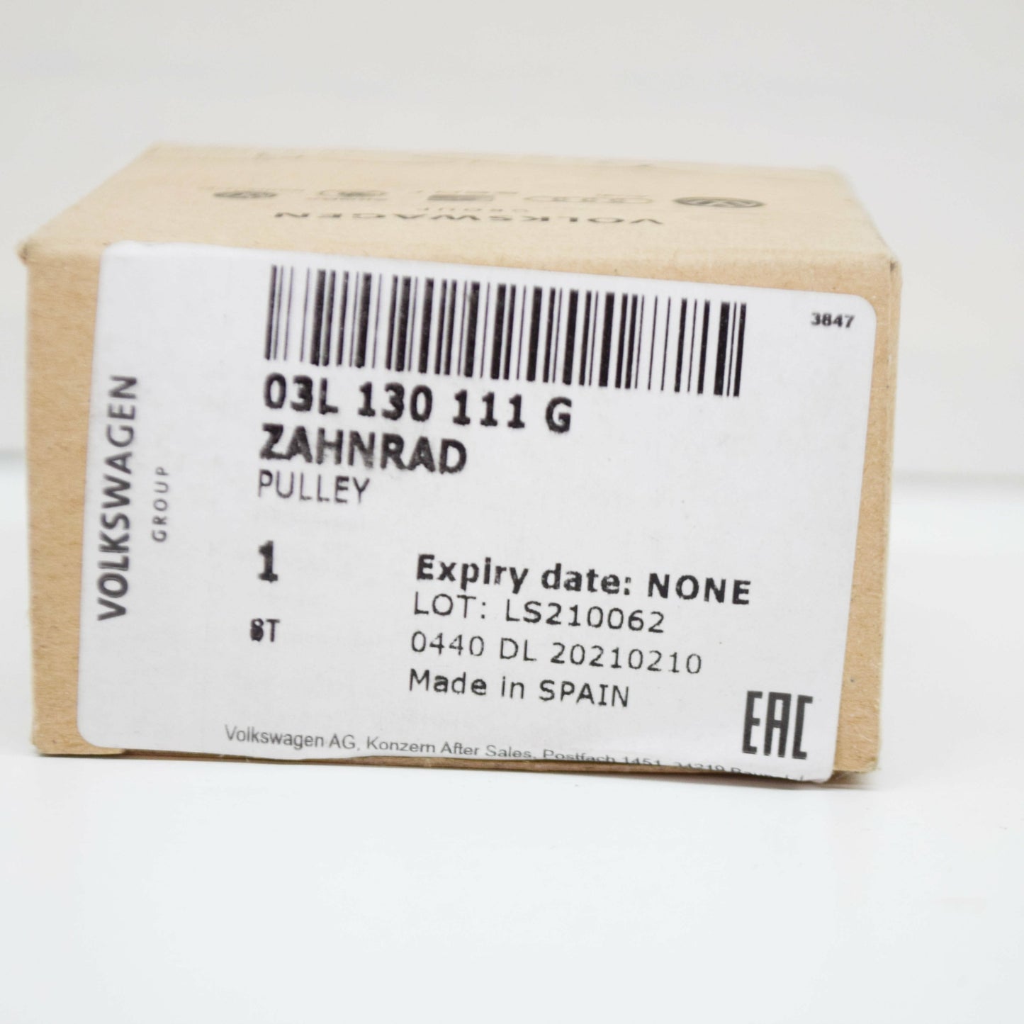 NEW AUDI Q3 8U HIGH PRESSURE PUMP PULLEY 03L130111G ORIGINAL