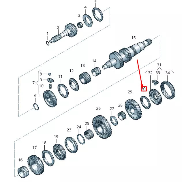 NEW VOLKSWAGEN CRAFTER 2F MK1 REVERSE GEAR SYNCHRONIZER RING 0B8311295