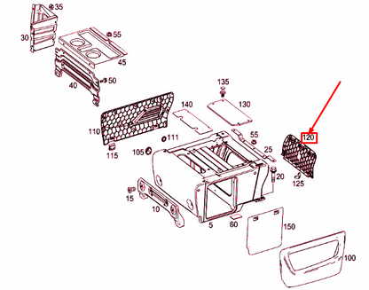 NEW MB VITO W447 REAR RIGHT SEAT FRAME CONSOLE TRIM A44791093009051 ORIGINAL