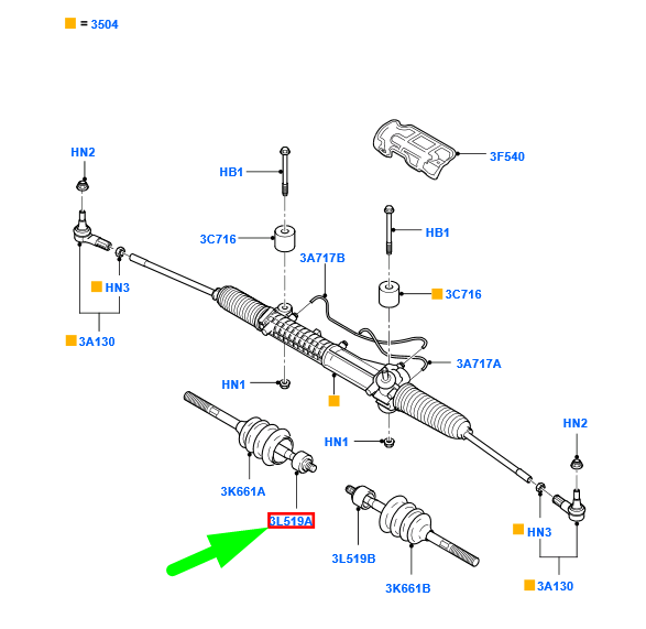 new ford transit mk3 steering gear right connecting rod assy 1370710 original
