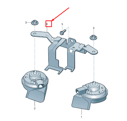 NEW AUDI A8 4H SIGNAL HORN SPRING SHACKLE 4H0951229 ORIGINAL