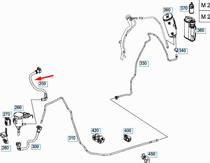 NEW MERCEDES-BENZ C-CLASS W205 PURGE LINE A2054710115 ORIGINAL
