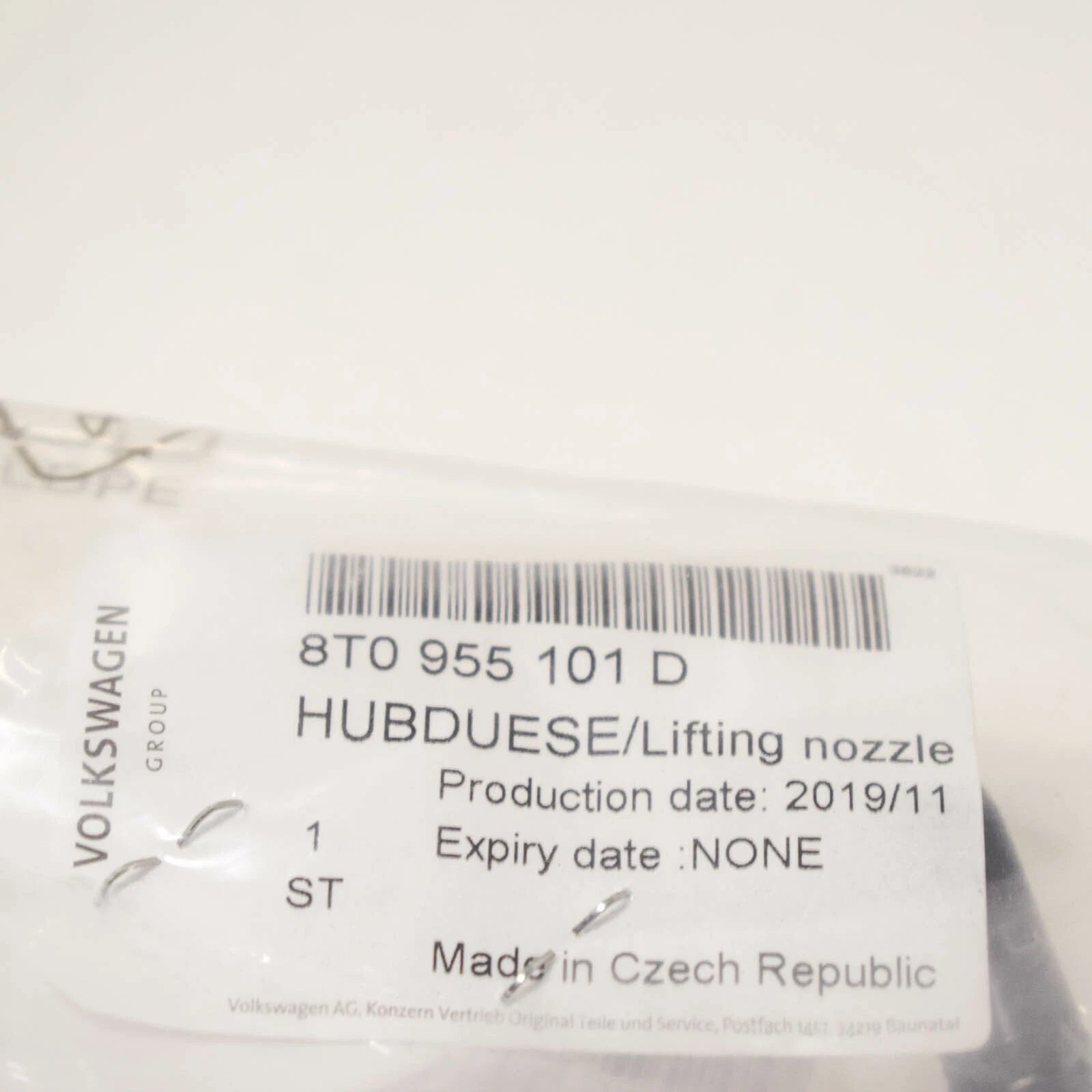 NEW AUDI A5 8T LEFT SIDE HEADLIGHT WASHER NOZZLE 8T0955101D 2015 ORIGINAL