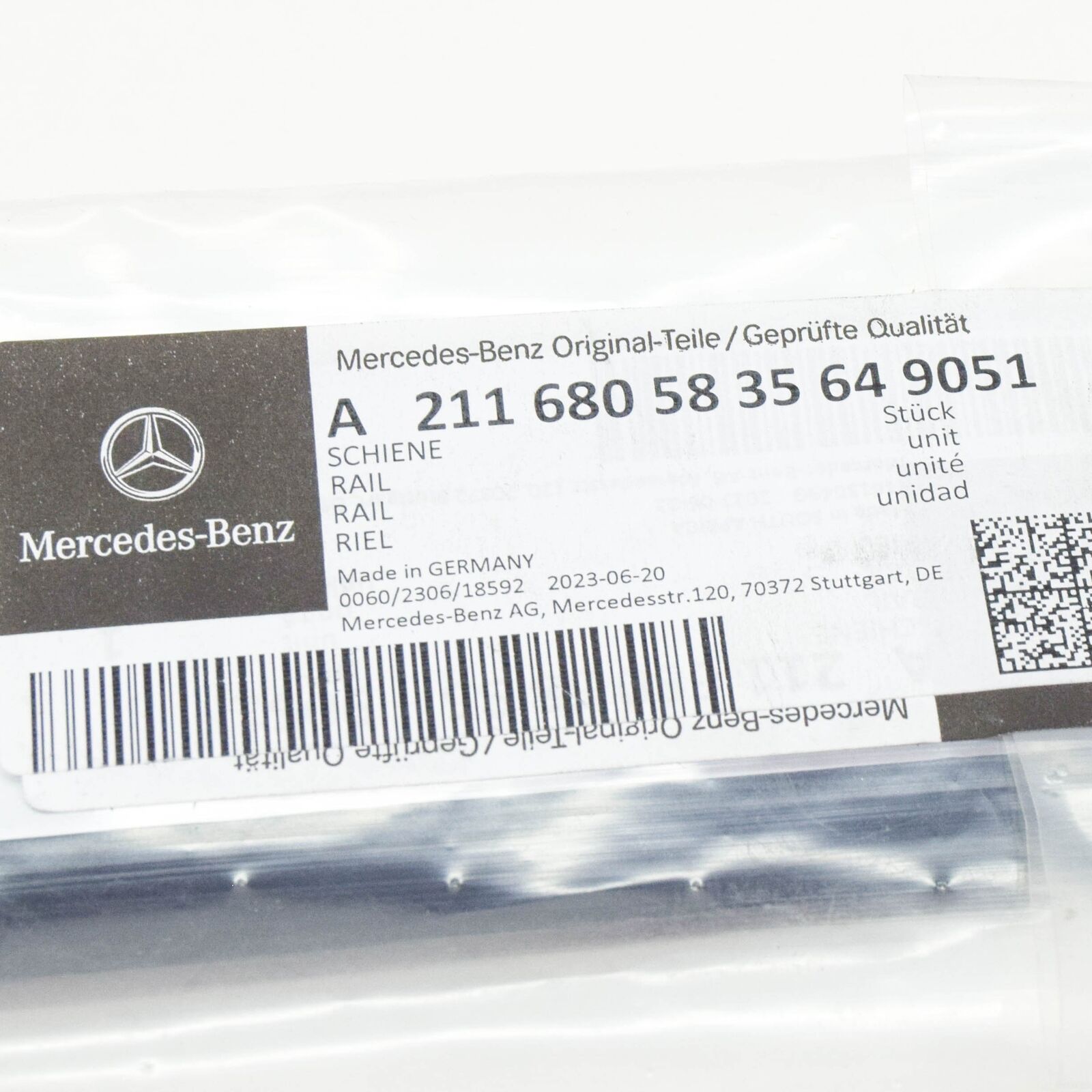 NEW MERCEDES-BENZ E W211 REAR RIGHT RAIL SILL TRIM A21168058359051 ORIGINAL