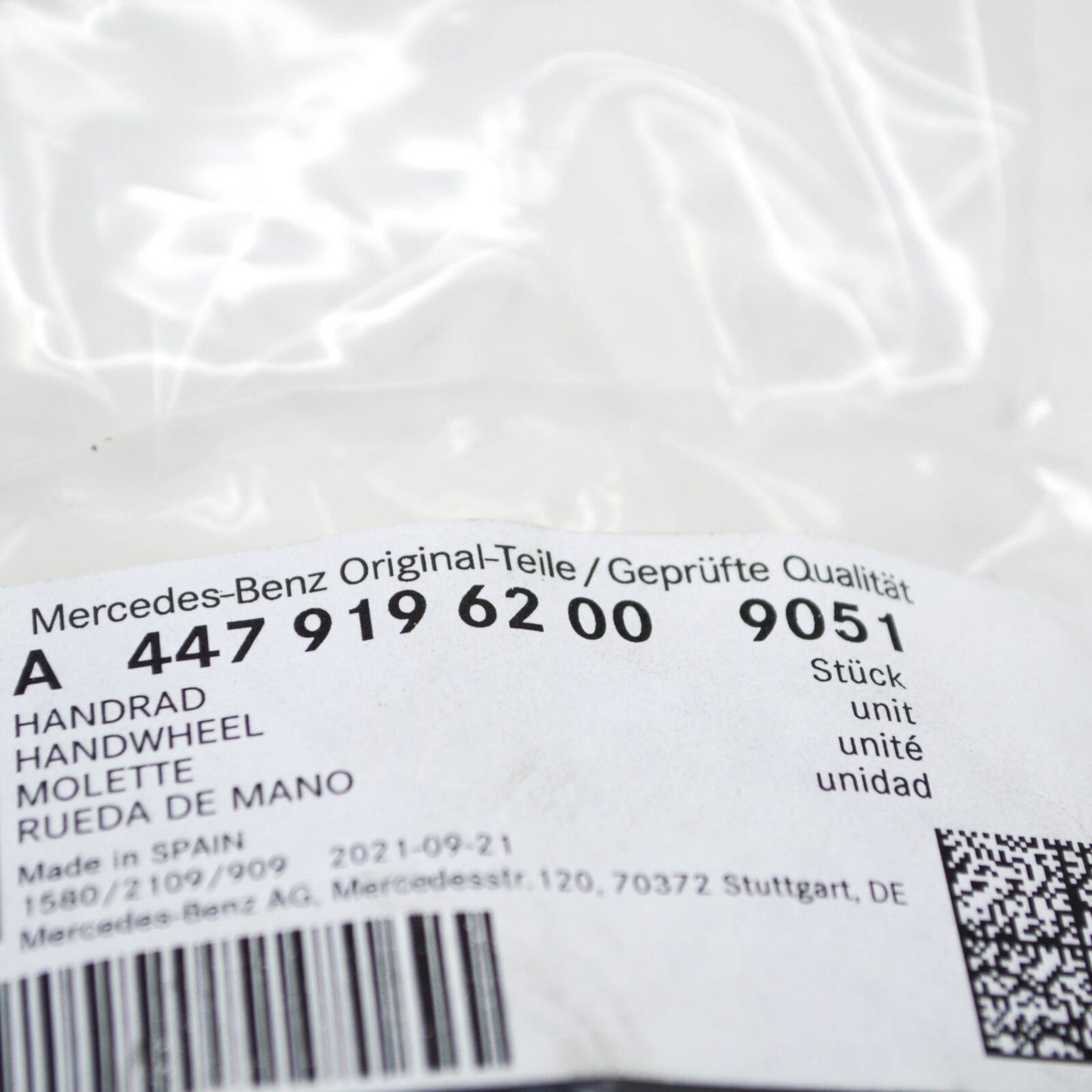 NEW MB VITO W447 BACKREST ADJUSTMENT HAND WHEEL LHD A44791962009051 ORIGINAL