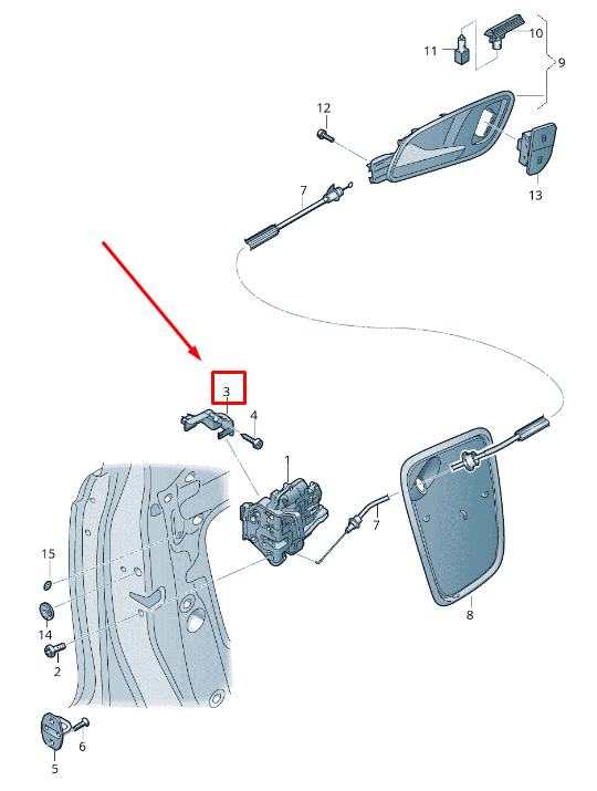 new audi rsq3 8u front left door lock cover lhd 8u1837349 original