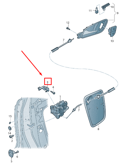 new audi rsq3 8u front left door lock cover lhd 8u1837349 original
