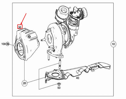 NEW MERCEDES-BENZ C W205 TURBOCHARGER SHIELD A6260960168 ORIGINAL