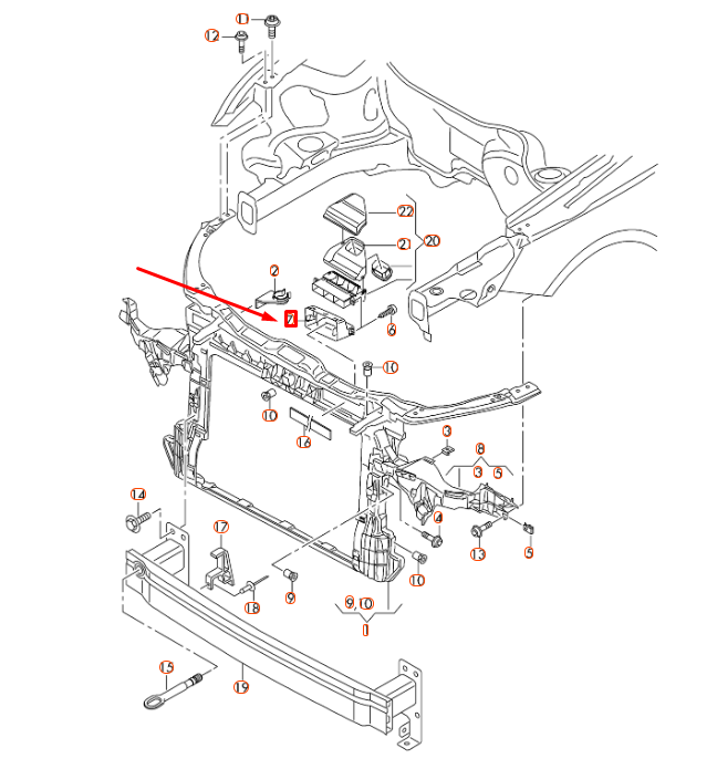 new audi a1 8x air guide channel 6c0805971 original