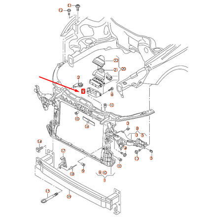 new audi a1 8x air guide channel 6c0805971 original