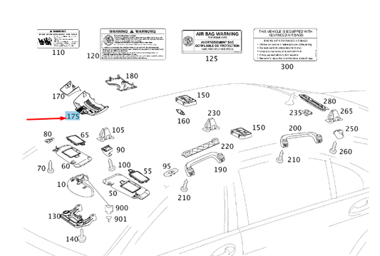 new mercedes-benz s w221 camera rain sensor cover panel a22182117369051 original