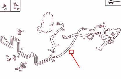 NEW MERCEDES-BENZ S W140 STEERING HOSE A1409974882 GEENUINE ORIGINAL