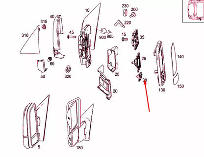 NEW MERCEDES-BENZ SPRINTER 906 FRONT LEFT MIRROR ADJUSTMENT A0008100686