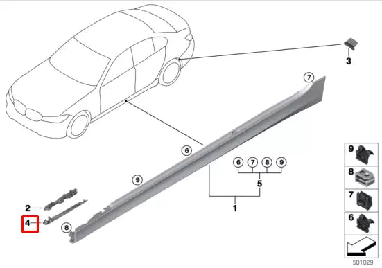 NEW BMW 3 G20 LIGHT MODULE LEFT HOLDER 63177946653
