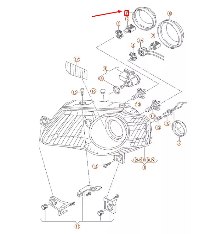 NEW VW PASSAT B6 FRONT HEADLIGHT MAIN BEAM COVER CAP 3C0941607C ORIGINAL