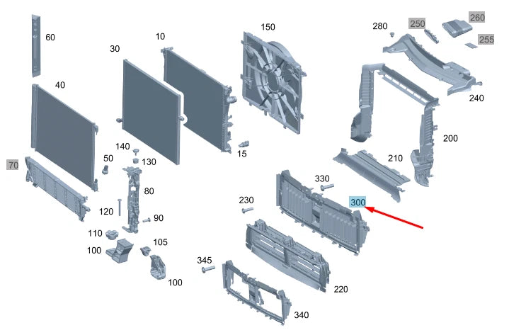 NEW MERCEDES-BENZ CLS C257 UPPER AIR REGULATION SYSTEM A2135002300 ORIGINAL
