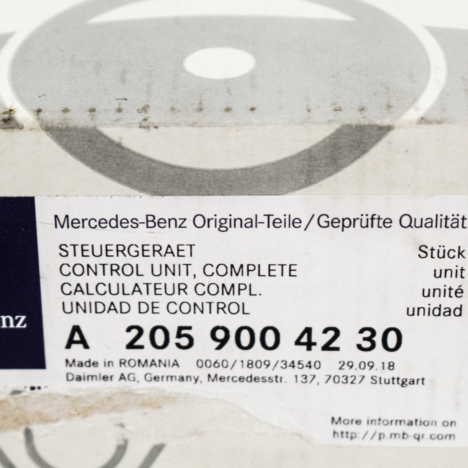 NEW MB C W205 LED LEFT HEADLIGHT MODULE CONTROL UNIT A2059004230 ORIGINAL