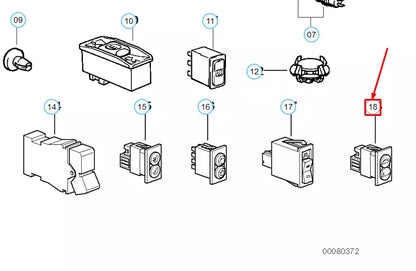 NEW BMW Z3 E36 ELECTRIC FOLDING TOP SWITCH 61312496302 2496302 ORIGINAL