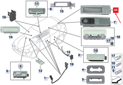 new bmw x3 f25 rear interior light 63319215598 9215598 original
