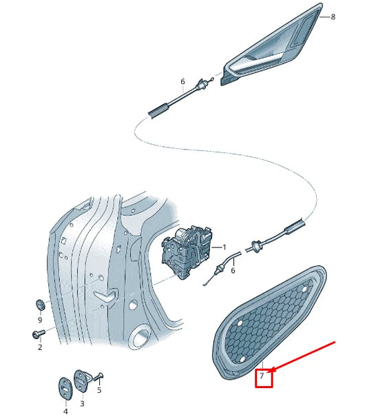 NEW AUDI Q2 GA REAR LEFT DOOR INNER PANEL COVER 8V4839915B