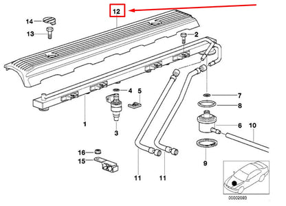 NEW BMW 3 COMPACT E36 ENGINE BEAUTY COVER 1740160 13541740160 ORIGINAL