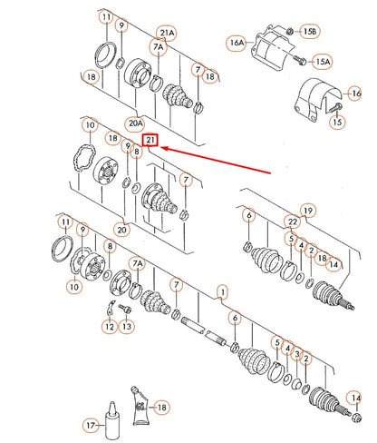 NEW VW BEETLE 9C FRONT RIGHT INNER CV JOINT BOOT KIT 1J0498201A ORIGINAL