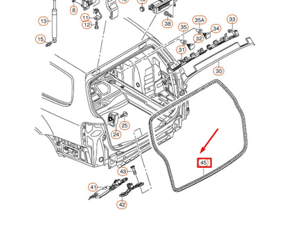 NEW VOLKSWAGEN PASSAT VARIANT B6 REAR LID SEAL 3C9827705 ORIGINAL