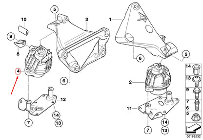 NEW BMW 3 E90 RIGHT ENGINE MOUNT 22116773248 6773248 ORIGINAL