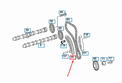 NEW MERCEDES-BENZ SPRINTER 906 TIMING CHAIN GUIDE A6510500016 ORIGINAL