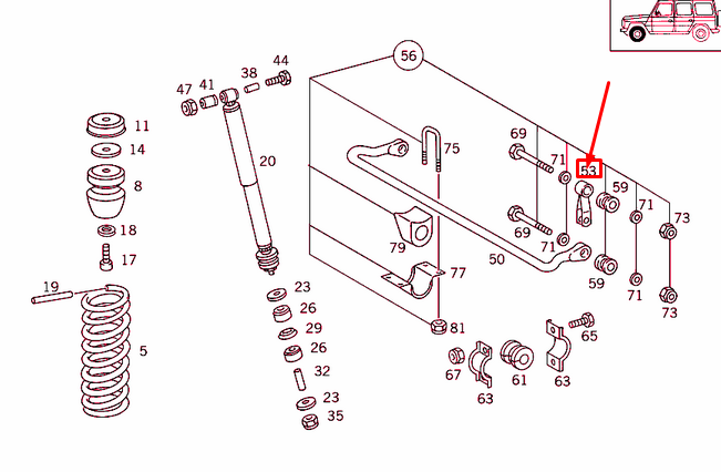 NEW MERCEDES-BENZ G W463 FRONT STABILIZER BAR LINK ROD STRUT A4633200132