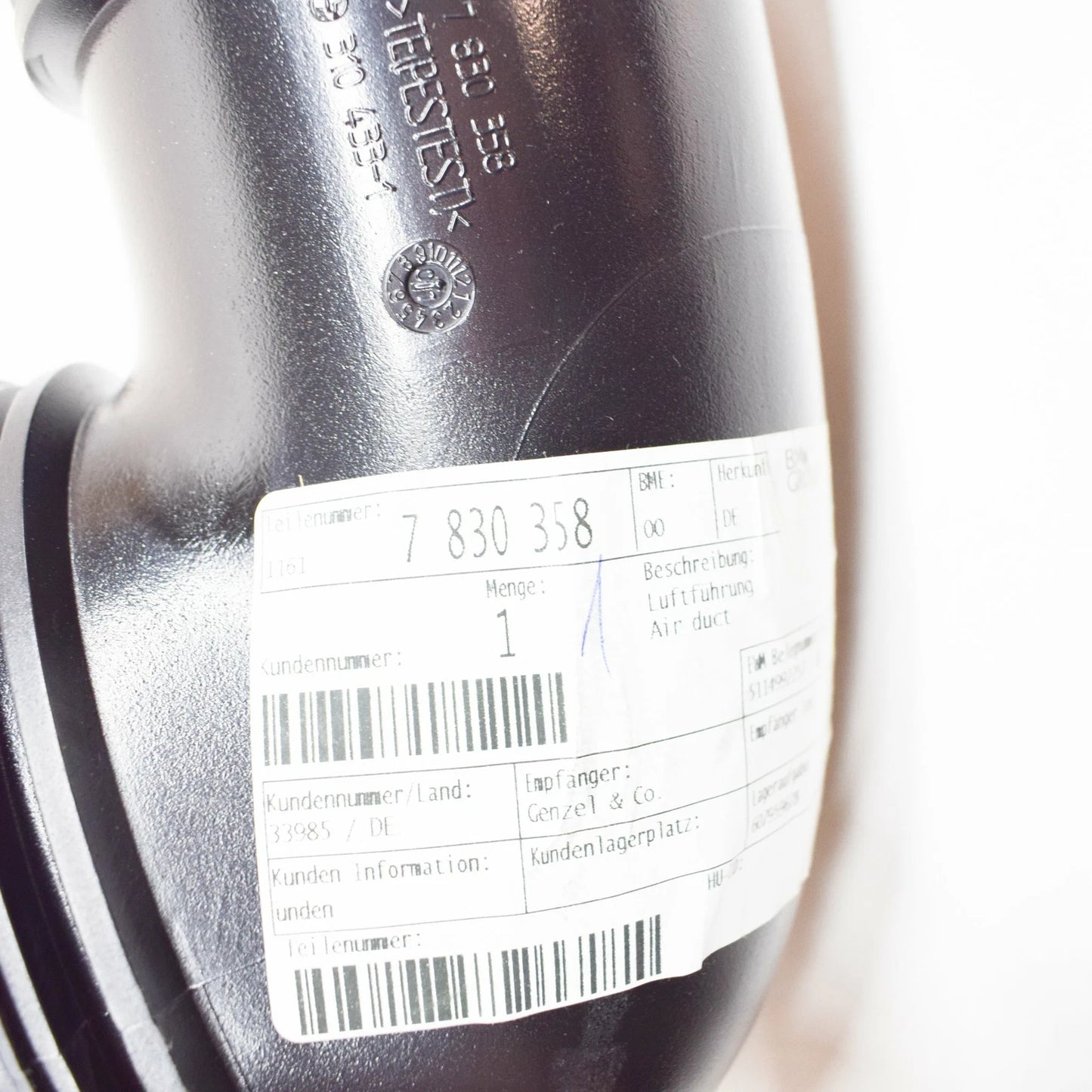 NEW BMW Z3 COUPE E36 INTAKE MANIFOLD SYSTEM AIR DUCT 11617830358 7830358