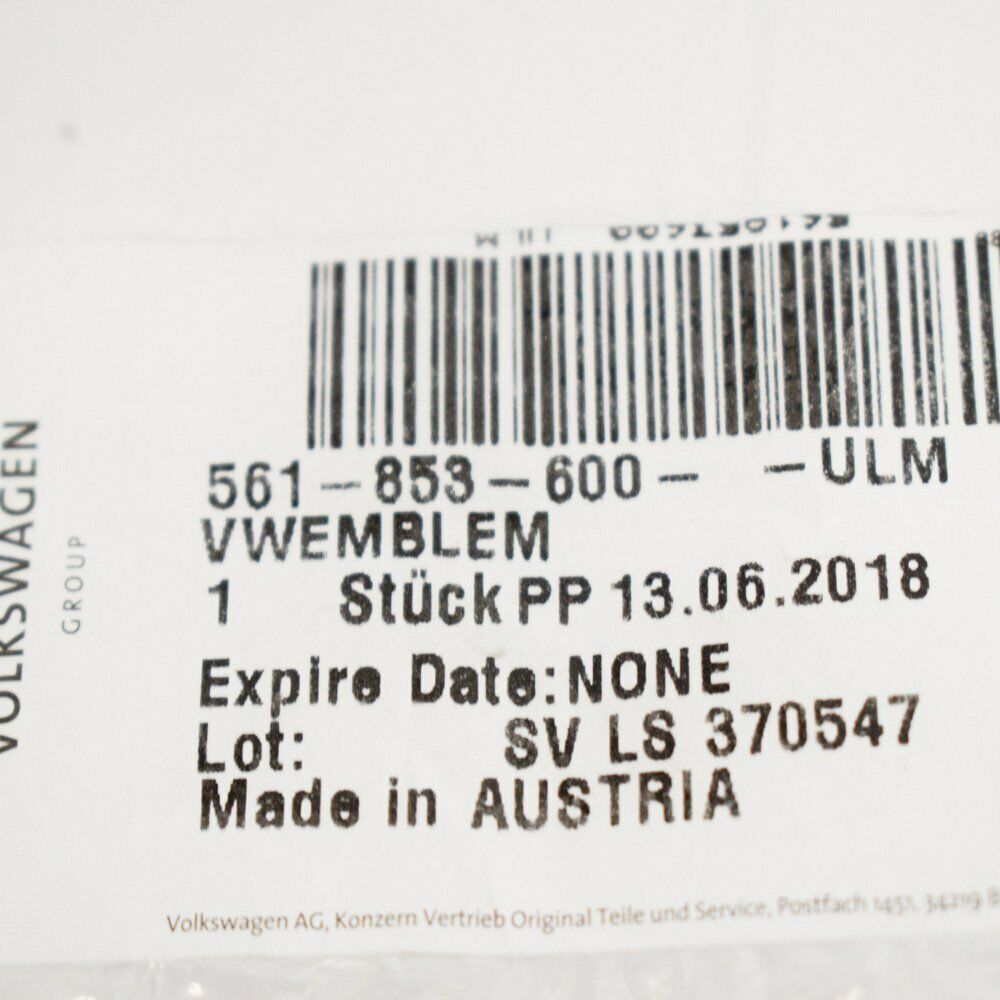 NEW VOLKSWAGEN TIGUAN 5N FRONT EMBLEM BADGE 561853600ULM ORIGINAL