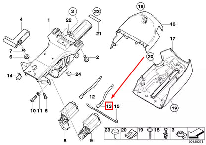 NEW BMW X5 E53 SHAFT LONGITUDINAL ADJUSTING 1159013 32311159013 ORIGINAL