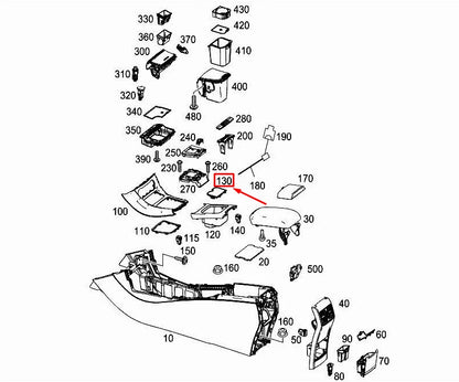 NEW MERCEDES-BENZ CLA C117 DRINK HOLDER INSERT A1766830175 ORIGINAL