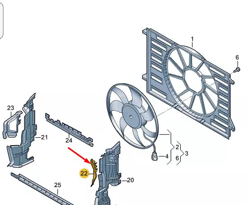 NEW AUDI A4 AVANT B9 AVANT RADIATOR AIR DUCT LEFT 8W0121673B ORIGINAL