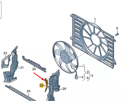 NEW AUDI A4 AVANT B9 AVANT RADIATOR AIR DUCT LEFT 8W0121673B ORIGINAL