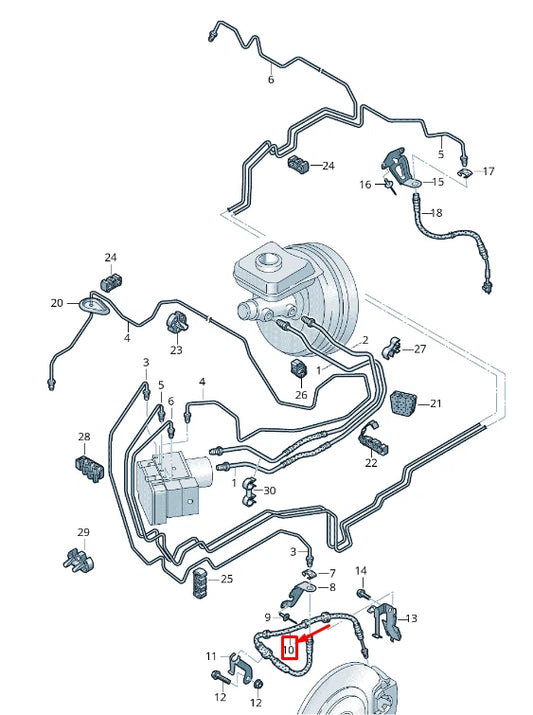 NEW AUDI Q8 4MN BRAKE HOSE 4M0611707E ORIGINAL