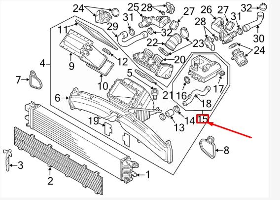 NEW AUDI A8 D4 OIL SEPARATOR 079103542E ORIGINAL