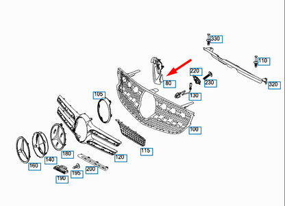 NEW MERCEDES-BENZ GLC COUPE C253 RIGHT AIR DEFLECTOR A2538870200 ORIGINAL
