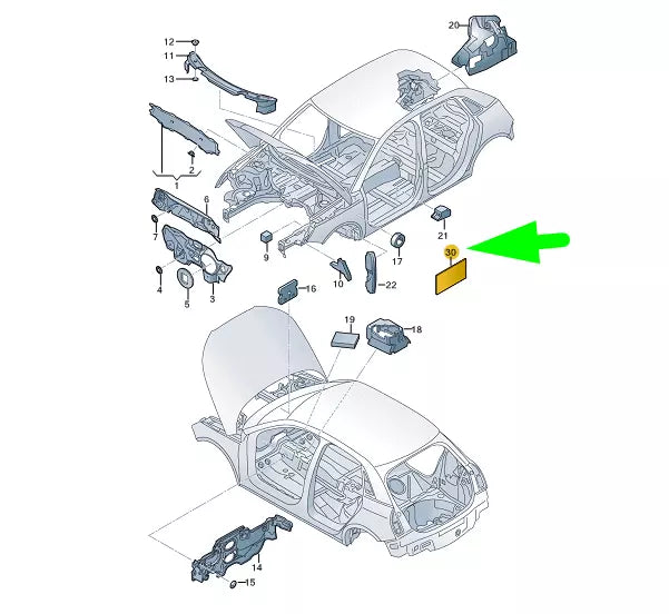 NEW AUDI A1 8X SELF ADHESIVE SOUND ABSORBER 1PCS 550X250X2 323863950 ORIGINAL