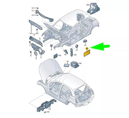 NEW AUDI A1 8X SELF ADHESIVE SOUND ABSORBER 1PCS 550X250X2 323863950 ORIGINAL