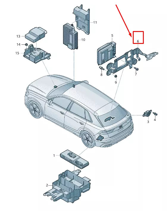NEW AUDI Q7 4M VOLTAGE CONVERTER BRACKET 4M0907349C