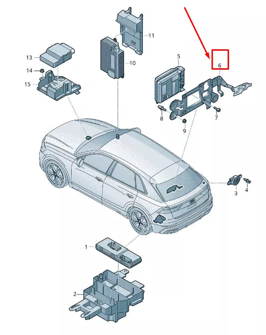 NEW AUDI Q7 4M VOLTAGE CONVERTER BRACKET 4M0907349C