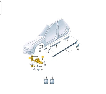 NEW AUDI A6 C8 AVANT FRONT LEFT WHEEL ARCH SPOILER 4K0853887E