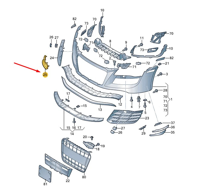 NEW AUDI R8 42 FRONT BUMPER RIGHT TOW EYE COVER 420807205MI7 ORIGINAL