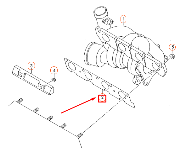new audi a1 8x exhaust manifold gasket 03f253041p original
