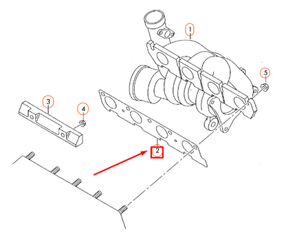 new audi a1 8x exhaust manifold gasket 03f253041p original