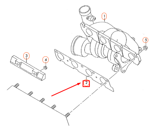 new audi a1 8x exhaust manifold gasket 03f253041p original