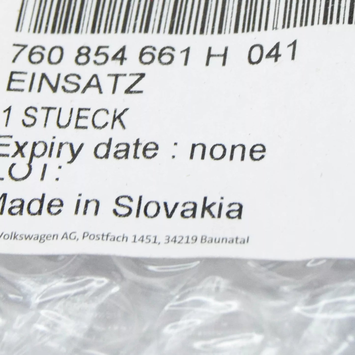 NEW VW TOUAREG CR FRONT LEFT BUMPER GRILLE COVER 760854661H041 ORIGINAL